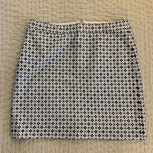 Navy blue eyelet skirt